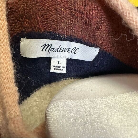 Madewell multicolored striped mock neck wool blend sweater - Picture 3 of 7